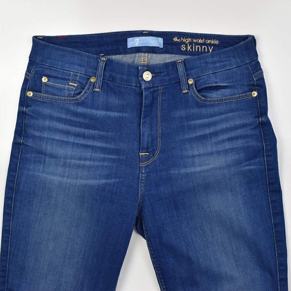7 For All Mankind b(air) High Waist Ankle Skinny Jeans 28 - Picture 4 of 7